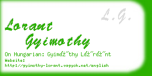 lorant gyimothy business card